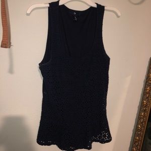Navy blue tank blouse